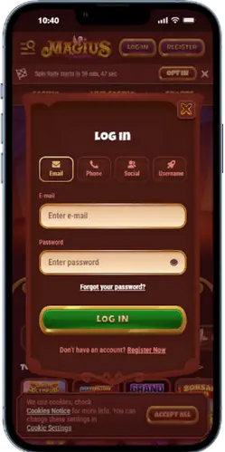 Magius registered email address