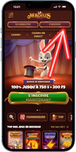 Processus d'inscription au Casino Magius