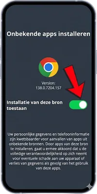 Sta installatie uit onbekende bronnen toe